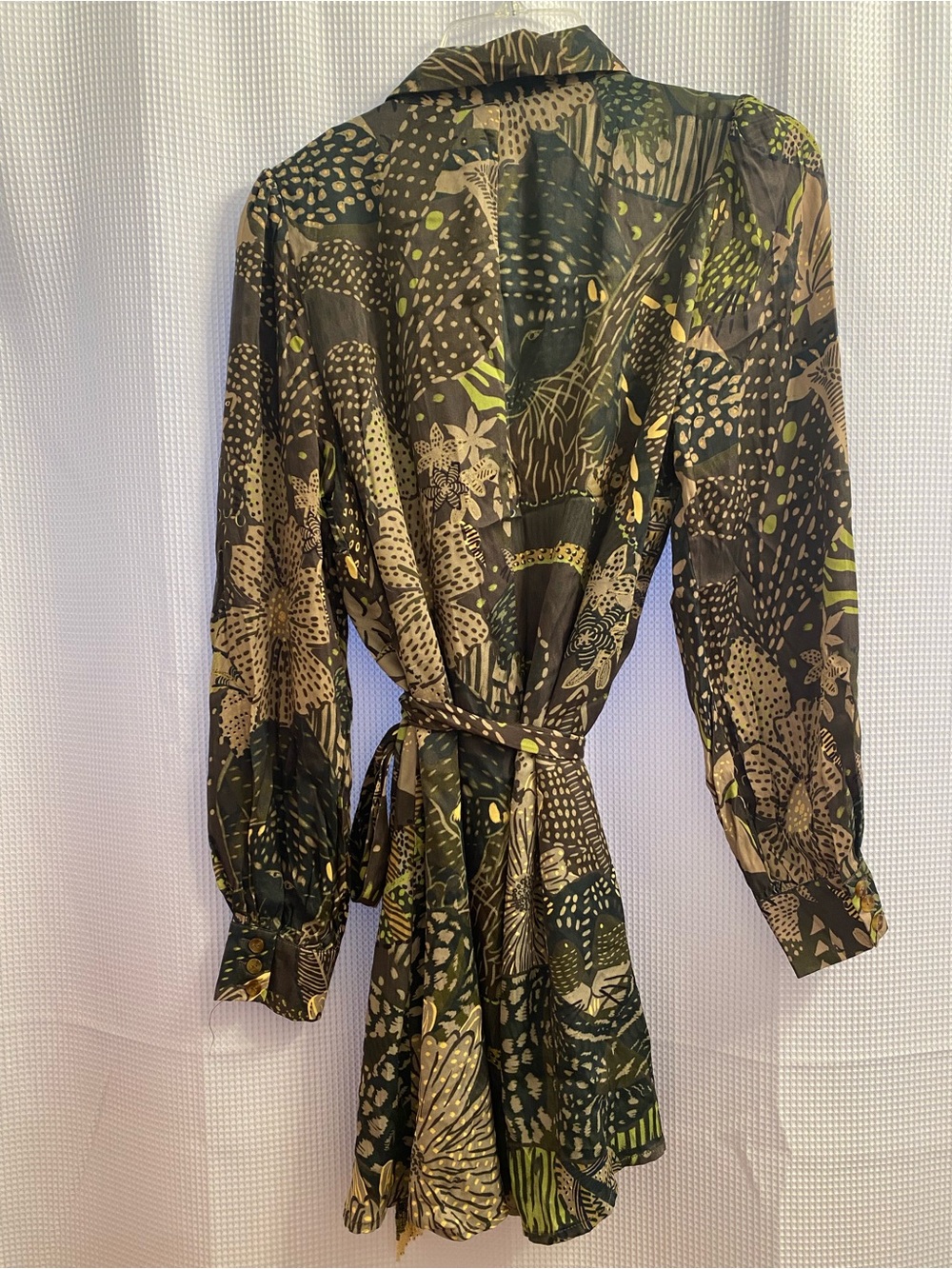 FARM Rio Green Cool Leopard Mini Wrap Dress - Picture 4 of 8